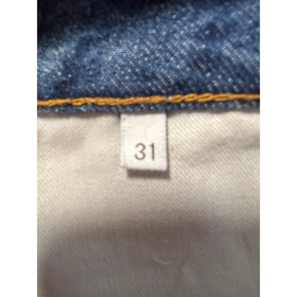 NWT Boyish by Her Women's Cody Button Fly Denim Jean Shorts in The Birds Blue 31 - Picture 7 of 10